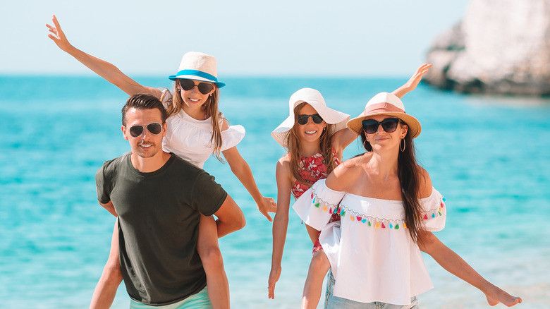 Family at the beach