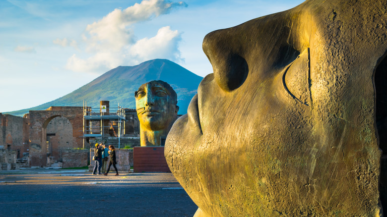 Mount Vesuvius and Pompeii ruins