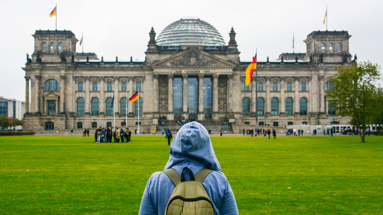 person at Berlin attraction