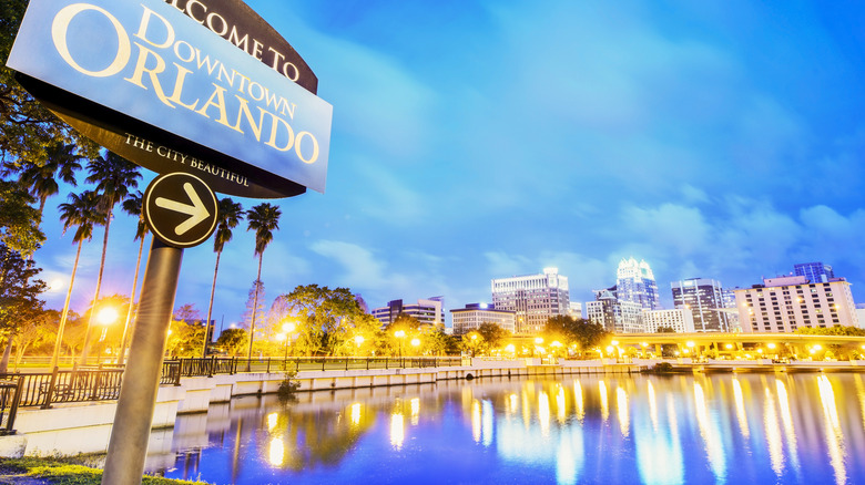 Sign advertising Downtown Orlando