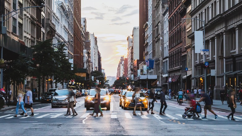 New York city crowd