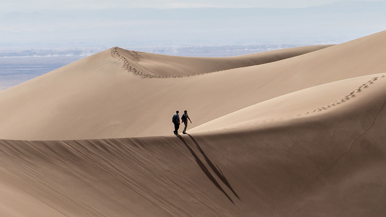 Hiking sand dunes