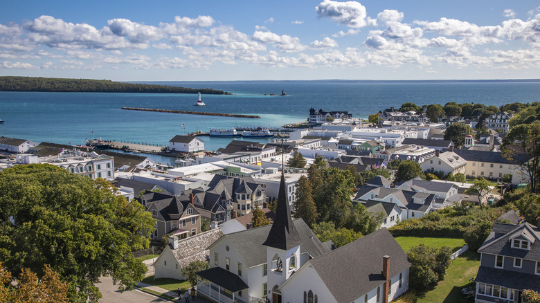 Mackinac Island aerial view