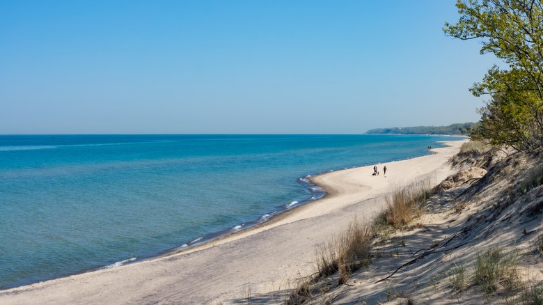 beach with narrow shoreline