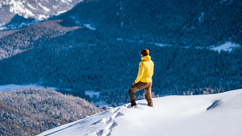 skier in st moritz