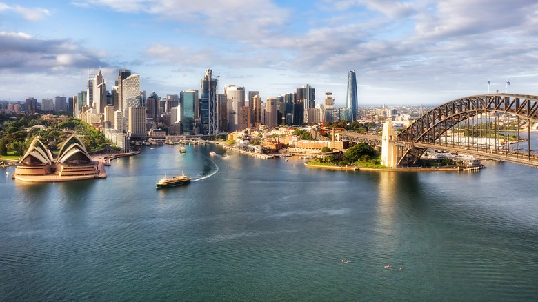 Aerial cityscape of Sydney