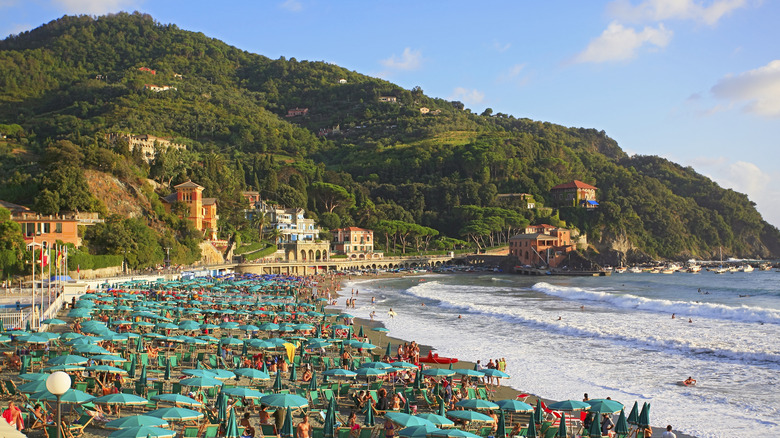 levanto beach in italy