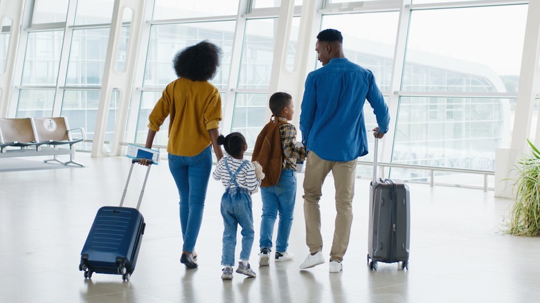 Family at the airport