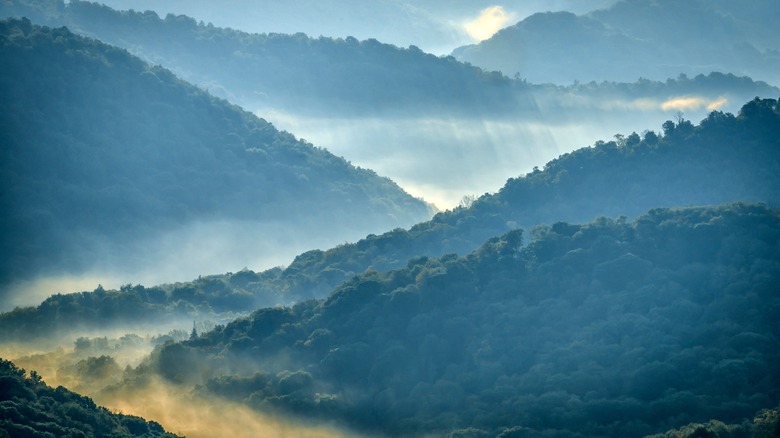 hills along Highland Scenic Highway