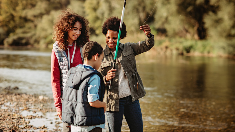 Family fishing