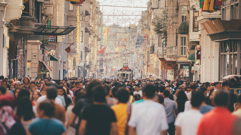 Crowds on Turkish street